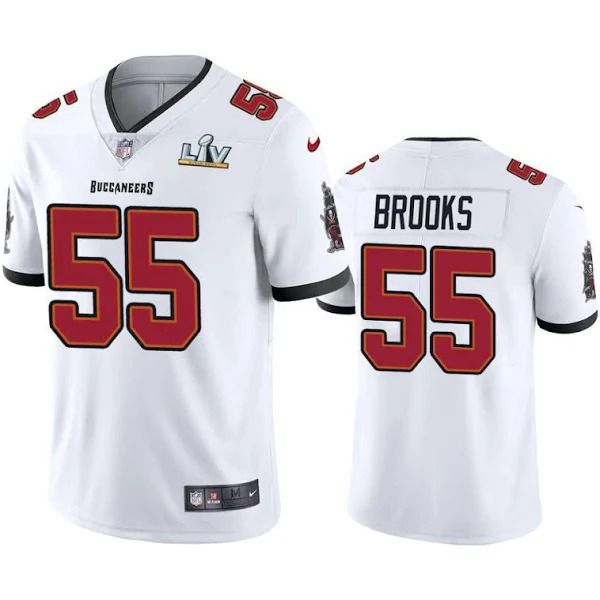 Men Tampa Bay Buccaneers 55 Derrick Brooks Nike White Super Bowl LV Limited NFL Jersey